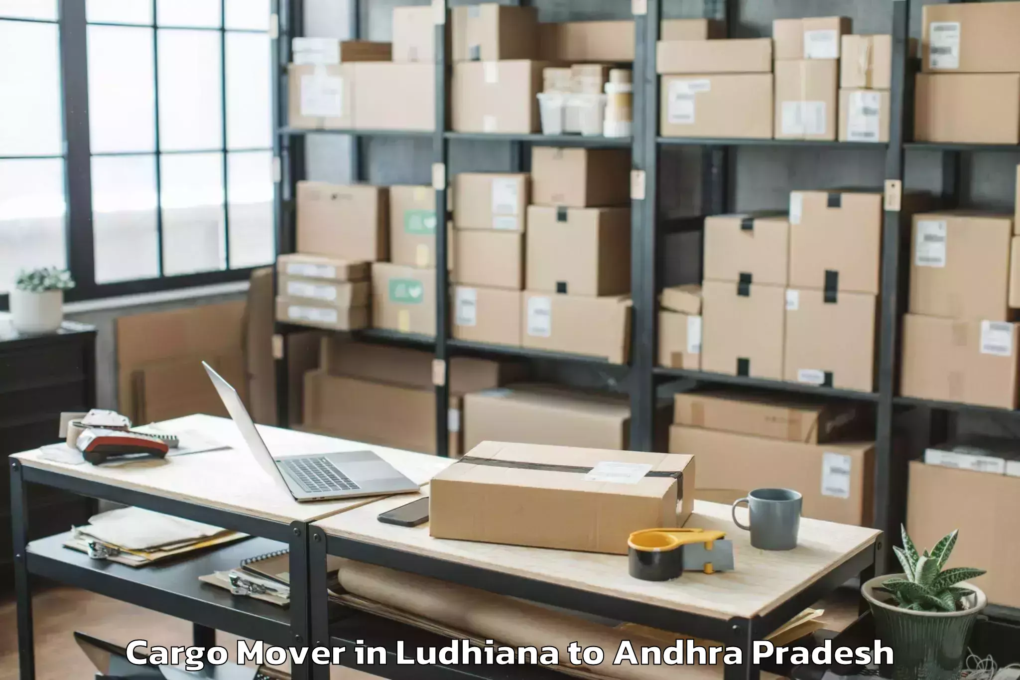 Easy Ludhiana to Koruprolu Cargo Mover Booking